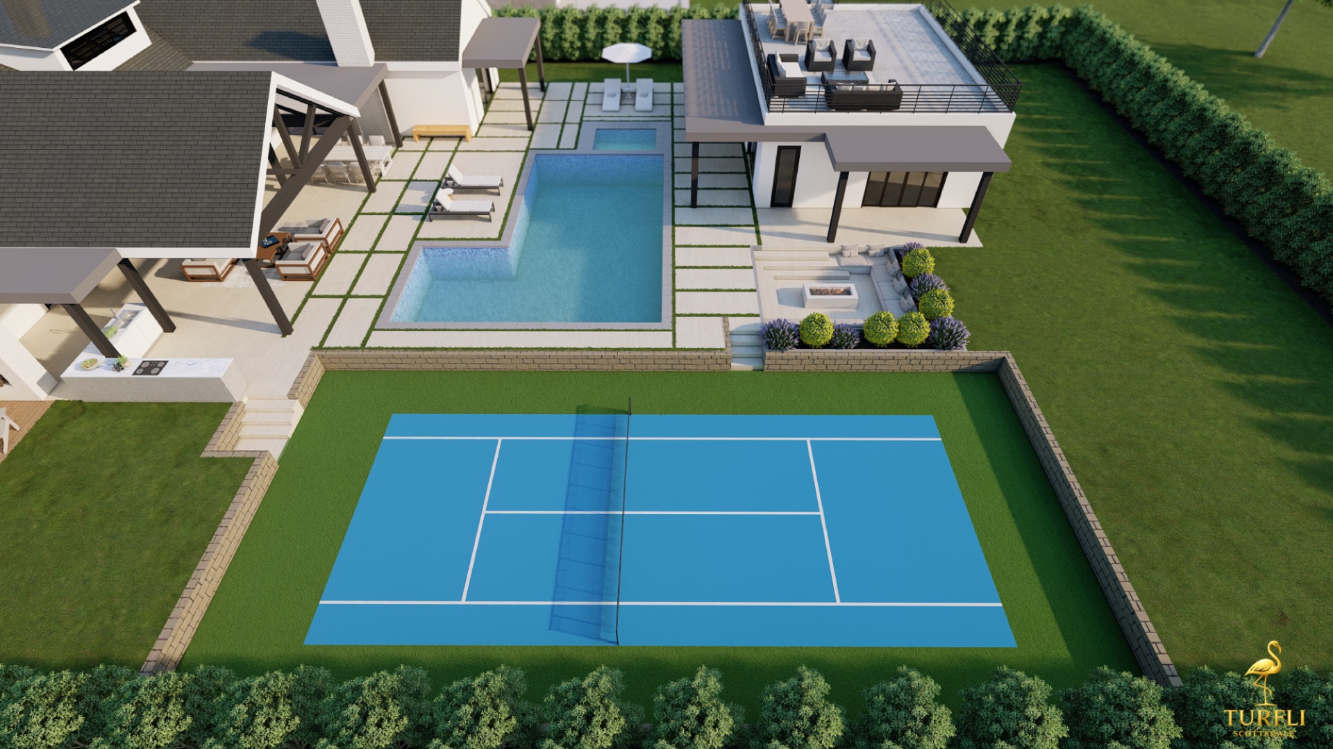 Turfli complete backyard transformation — view on @turfliluxurylawns