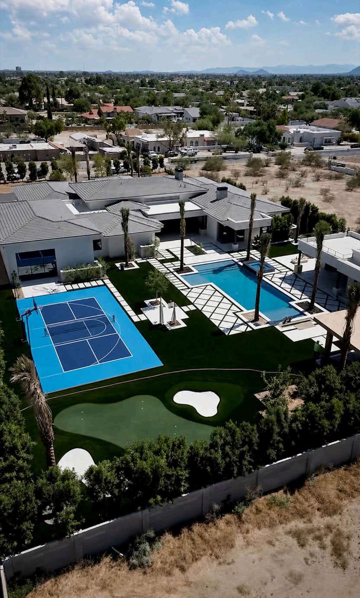 Luxury backyard remodel completed by Turfli in Scottsdale AZ